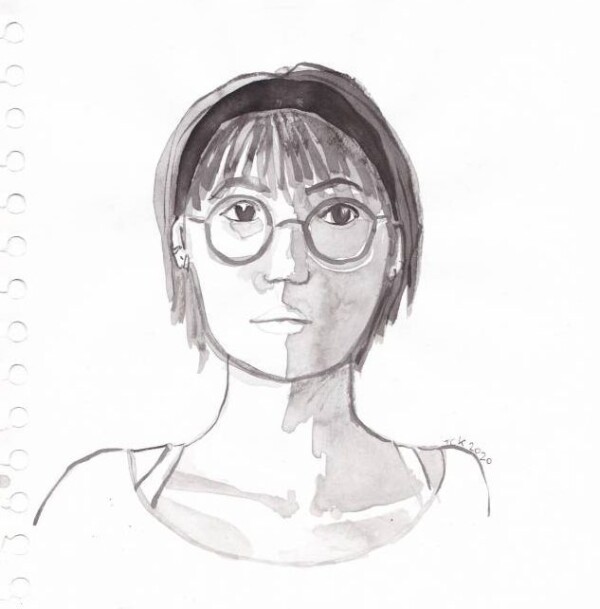 Aquarelle : portrait de femme